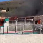 Treno in fiamme