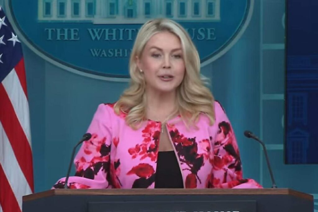 La portavoce di Trump Karoline Leavitt