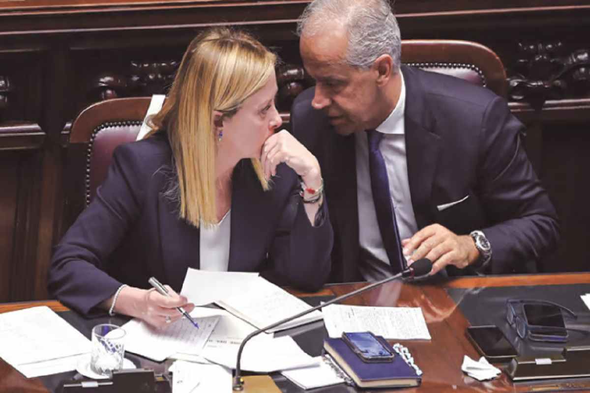 Giorgia Meloni con Matteo Piantedosi