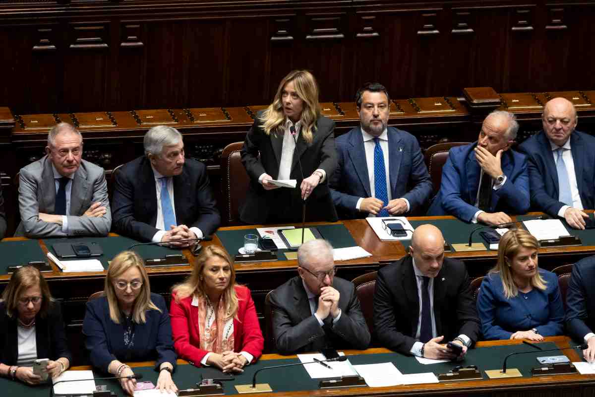Meloni alla Camera durante l'informativa del Governo