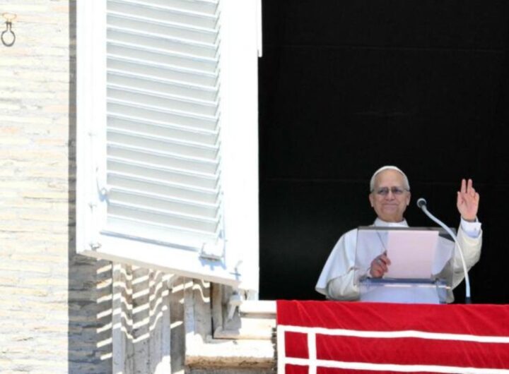 papa leone si affaccia al vaticano