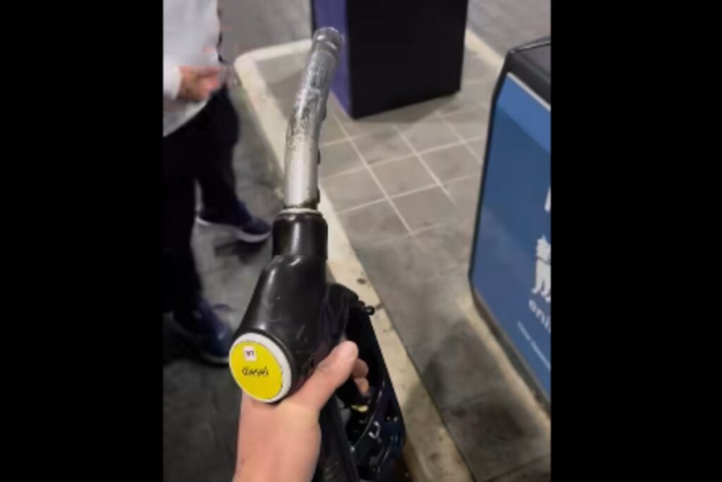 pompa di benzina eroga aria