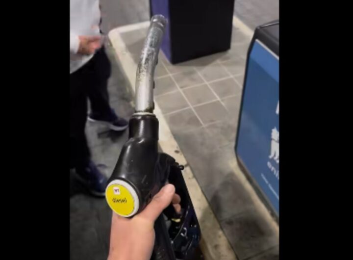 pompa di benzina eroga aria
