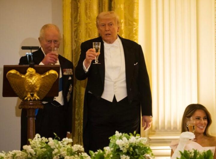 trump e re carlo alla cena di gala