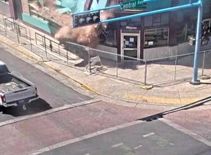 Il crollo della parete di un locale