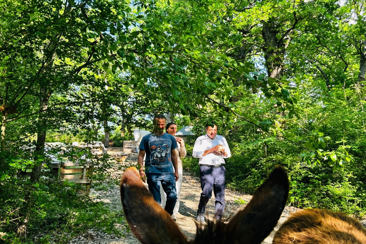 salvini visita la famiglia nel bosco