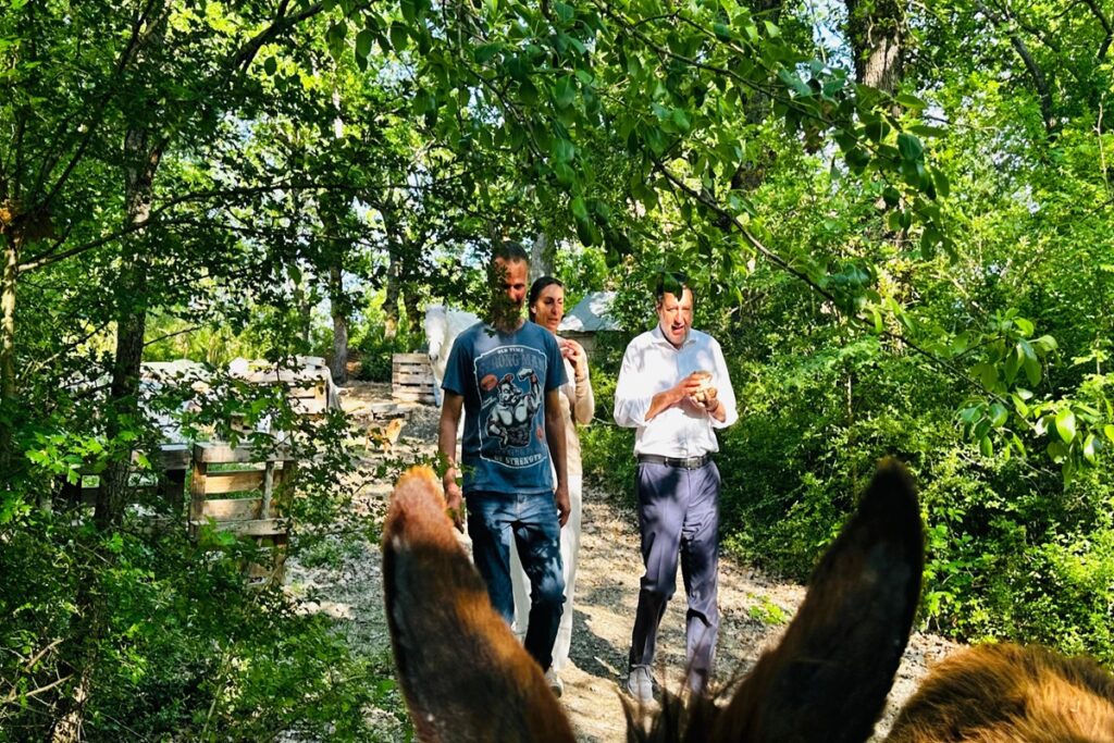 Salvini e la visita alla "famiglia nel bosco": "I bambini hanno più socialità qui che a Roma o Milano"