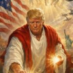 Trump raffigurato come Gesù