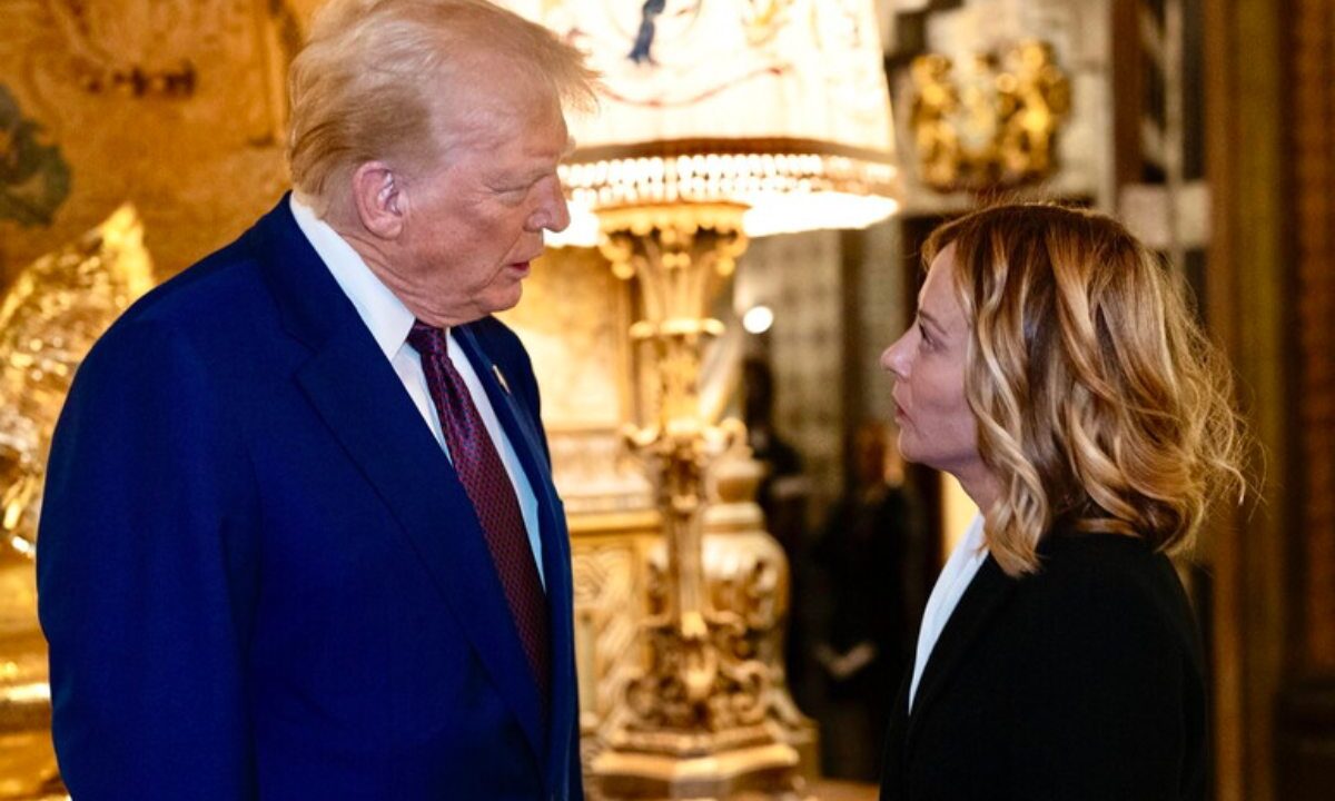 trump e meloni parlano