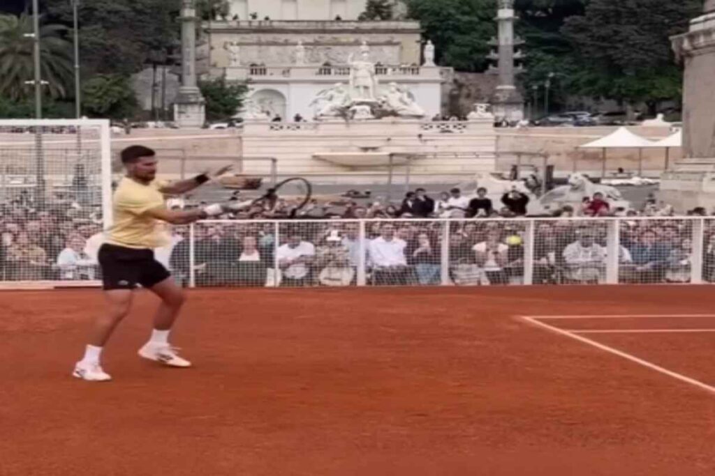 Djokovic si allena a roma
