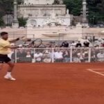 Djokovic si allena a roma