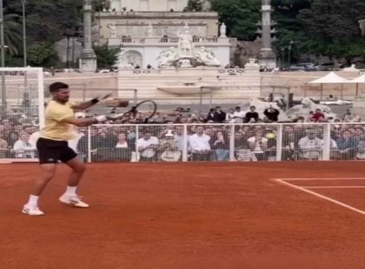 Djokovic si allena a roma