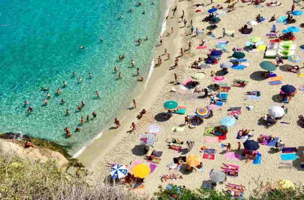 Una spiaggia italiana d'estate