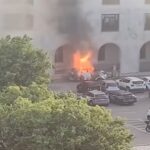 Auto esplode e va a fuoco a Senigallia