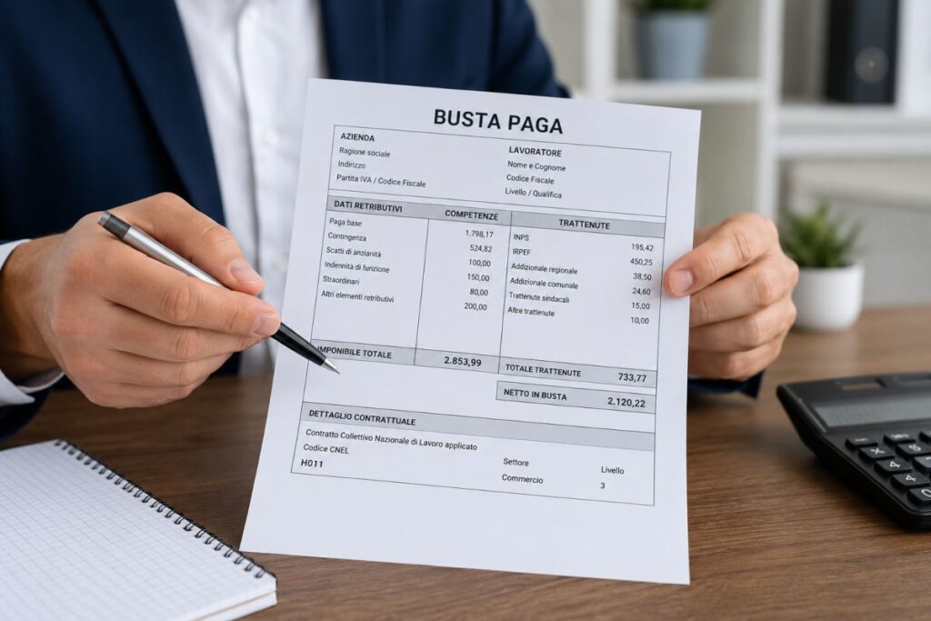 busta paga maggio 2026