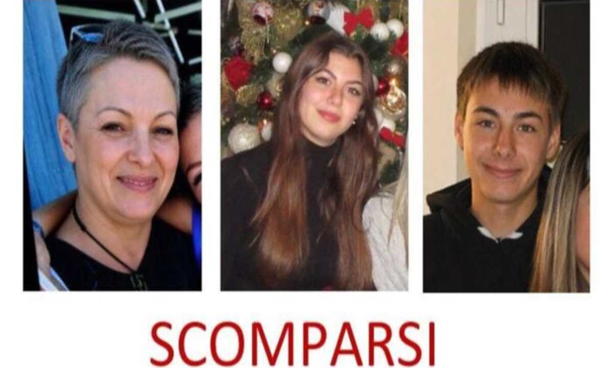 LA madre scomparsa con i suoi figli