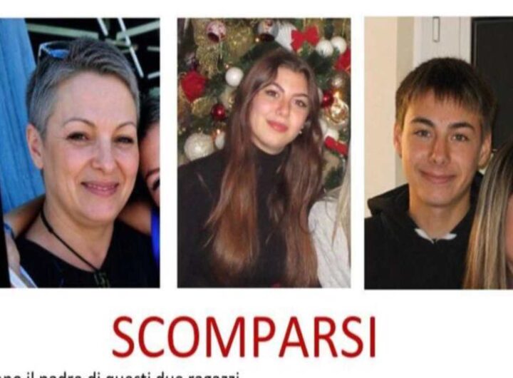 LA madre scomparsa con i suoi figli