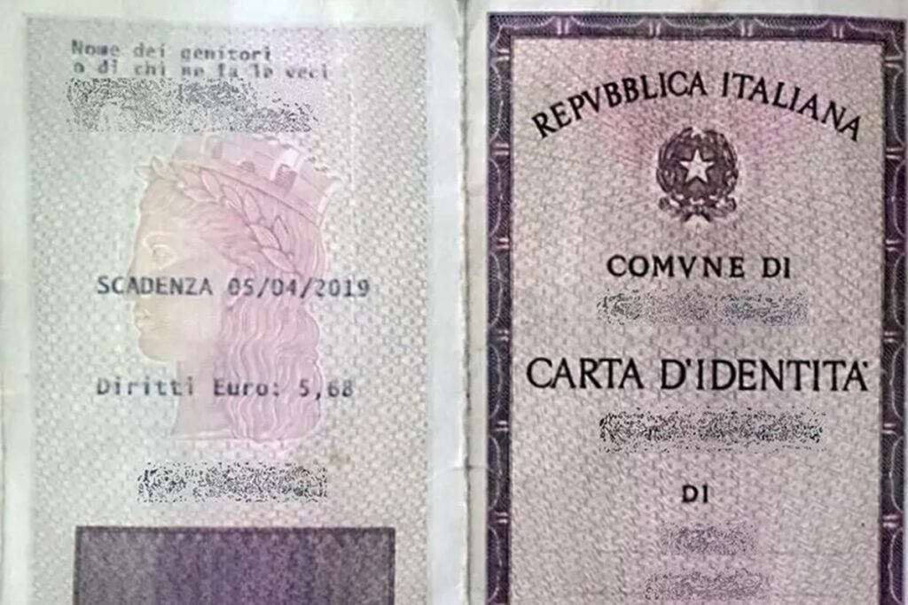 Carta d’identità cartacea