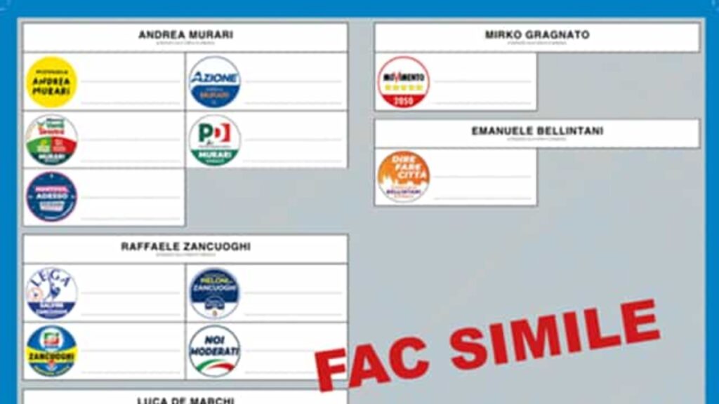 scheda elettorale fac simile