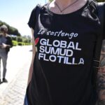 Una maglietta in sostegno della Global Sumud Flotilla