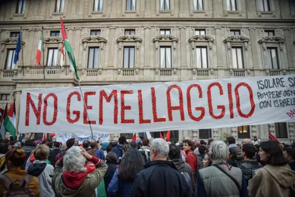 no gemellaggio milano-tel aviv