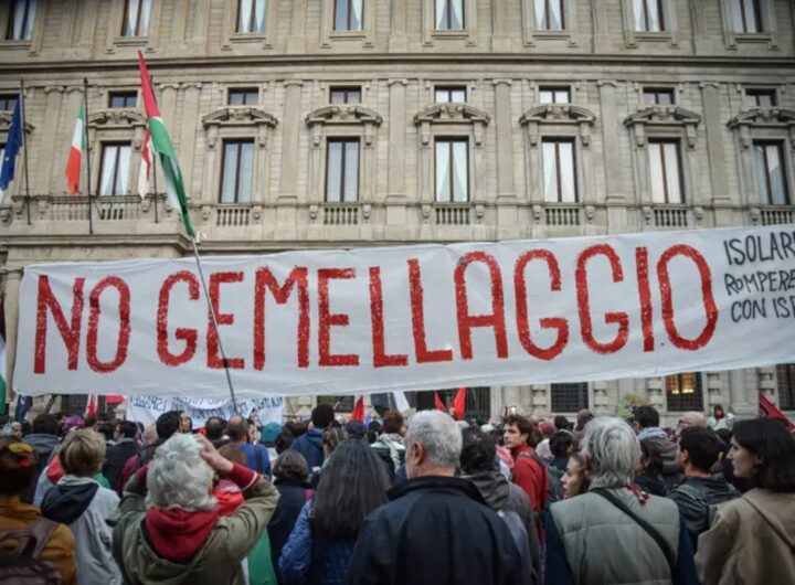no gemellaggio milano-tel aviv