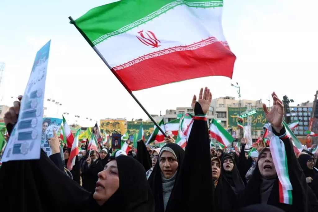 Una manifestazione in Iran