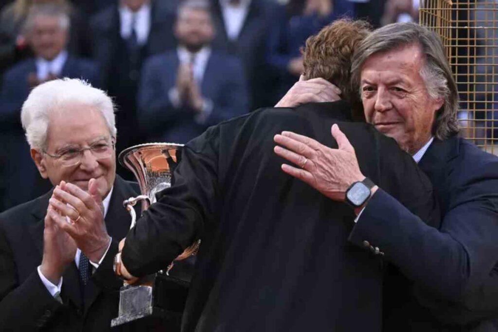Sinner, Mattarella e Panatta