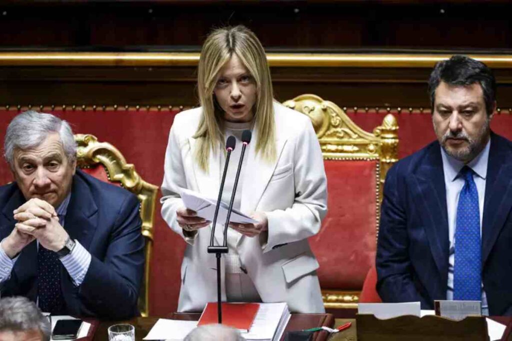 Tajani, Meloni, Salvini