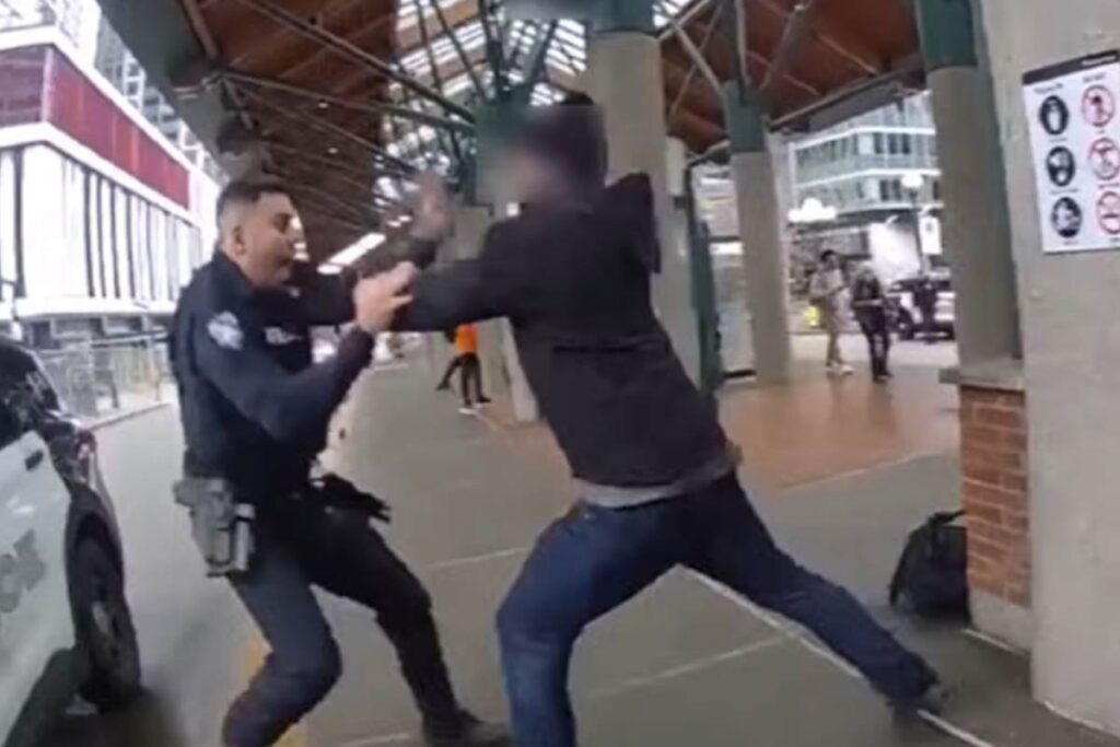 poliziotto aggredito