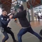 poliziotto aggredito