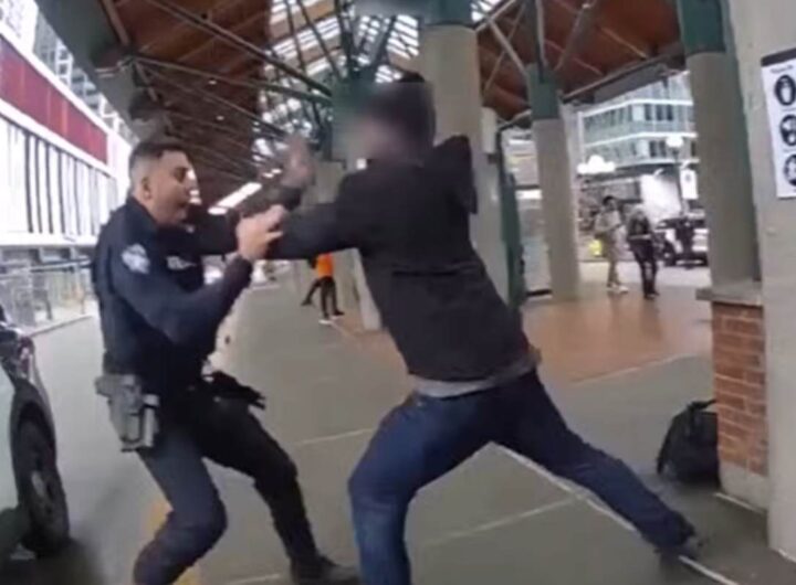 poliziotto aggredito