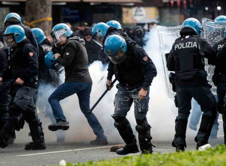 Scontri tra tifosi e Polizia in un derby