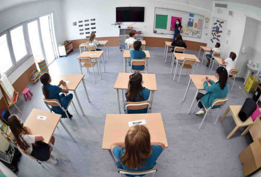 Un'aula di una scuola