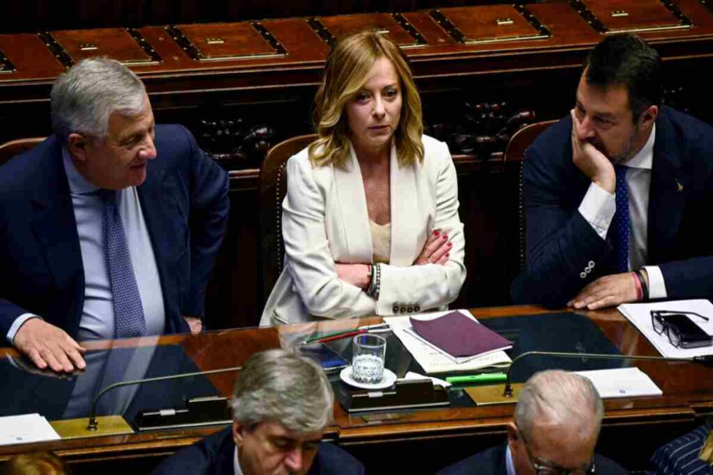 Tajani, Meloni e Salvini