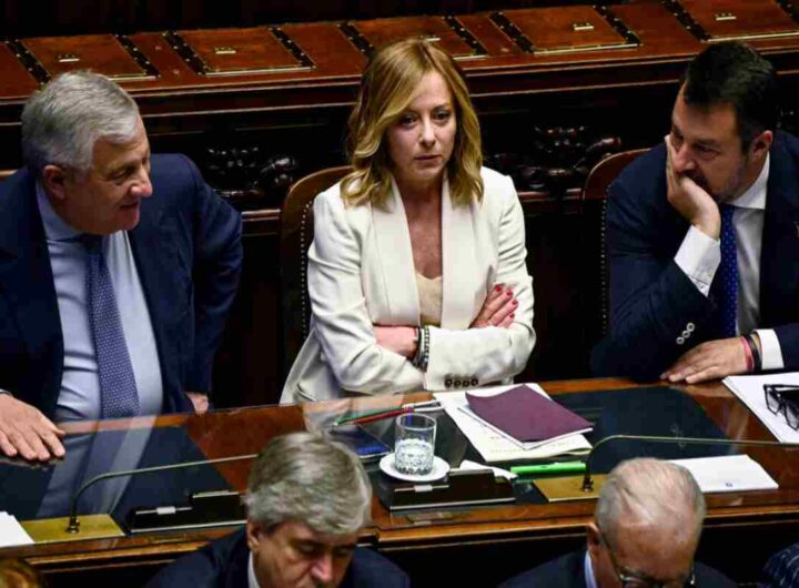 Tajani, Meloni e Salvini