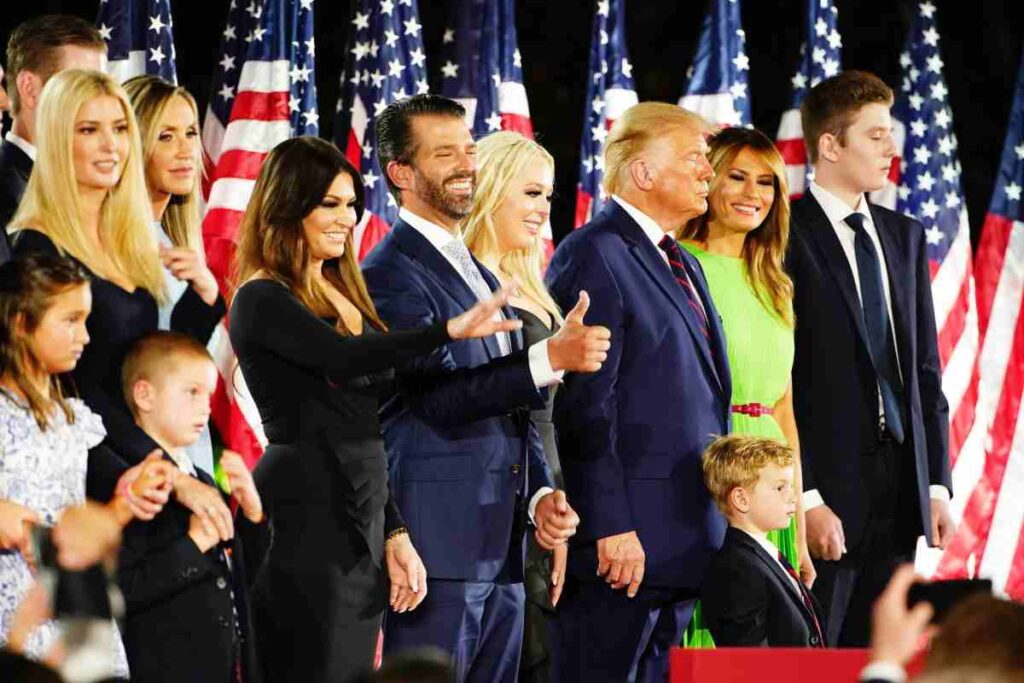 Trump con alcuni dei suoi figli