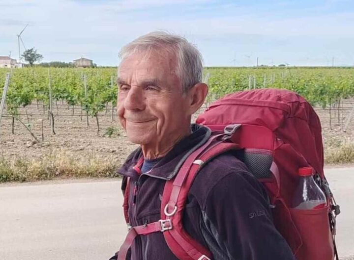 Pellegrino di 83 anni sulla via Francigena