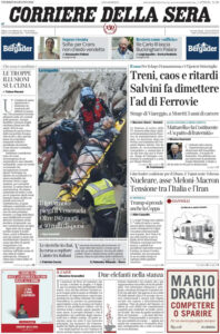 La rassegna stampa e le prime pagine dei giornali di oggi 26 giugno