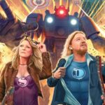 La copertina di Future Soul, con un disegno in cui i due leader della band sono in un ambiente futurista con dischi volanti e un enorme robot che li insegue