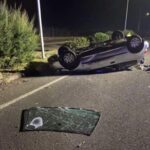 cagliari auto ribaltata