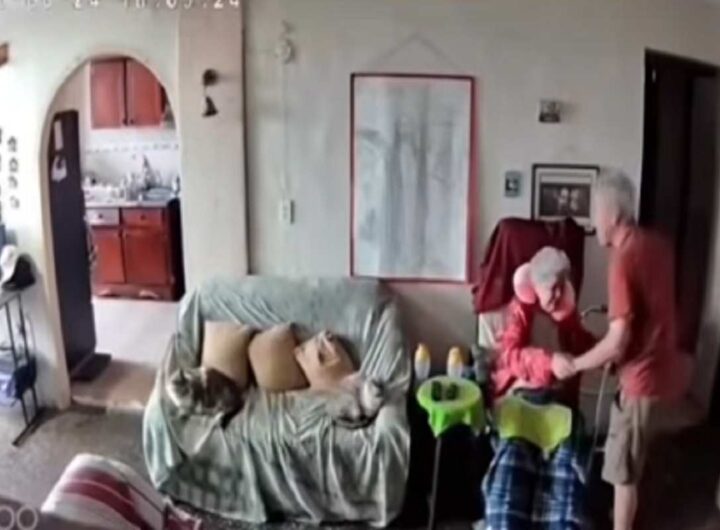 Il video dei due anziani che si tengono per mano durante la devastante scossa di terremoto in Venezuela
