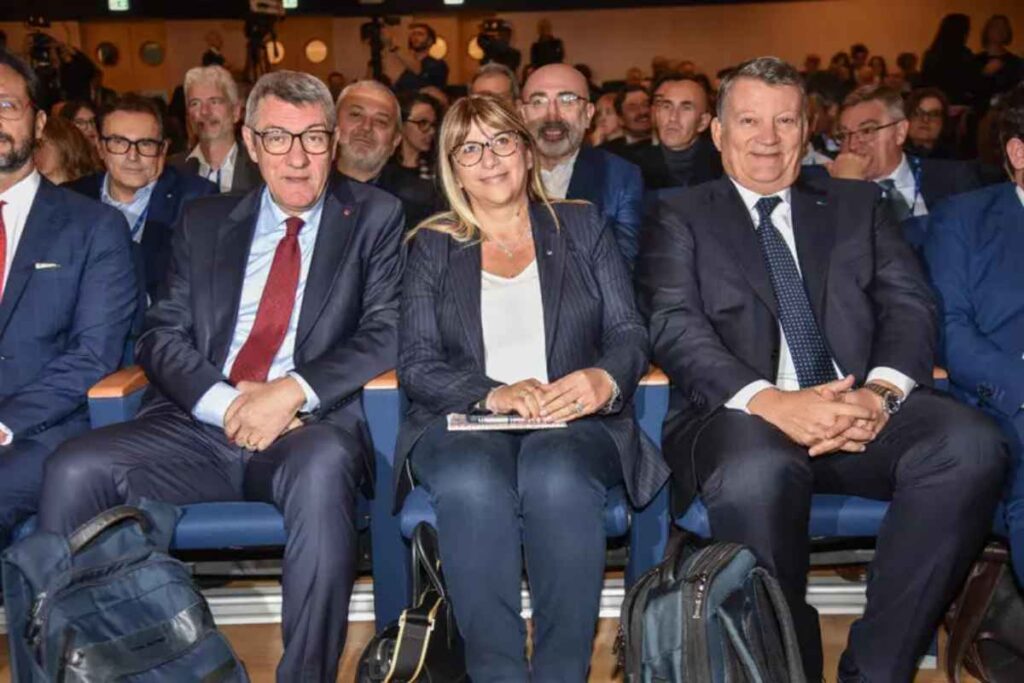 Maurizio Landini (Cgil), Daniela Bombardieri (Cisl) e PierPaolo Bombardieri (Uil)