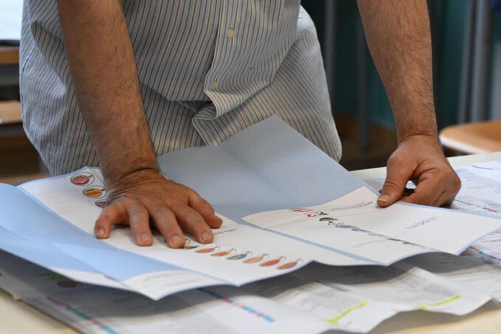 Una scheda elettorale