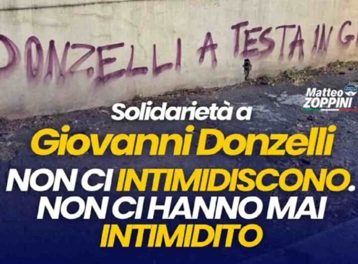 La scritta contro Donzelli a Firenze