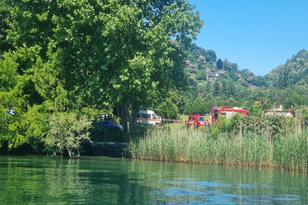 Elicottero caduto sul Lago Maggiore