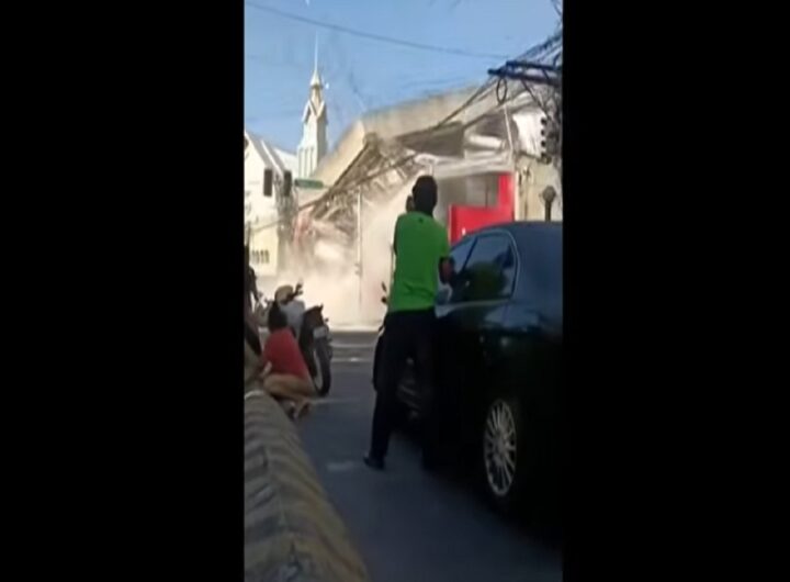 Palazzo crolla nelle Filippine a causa del terremoto