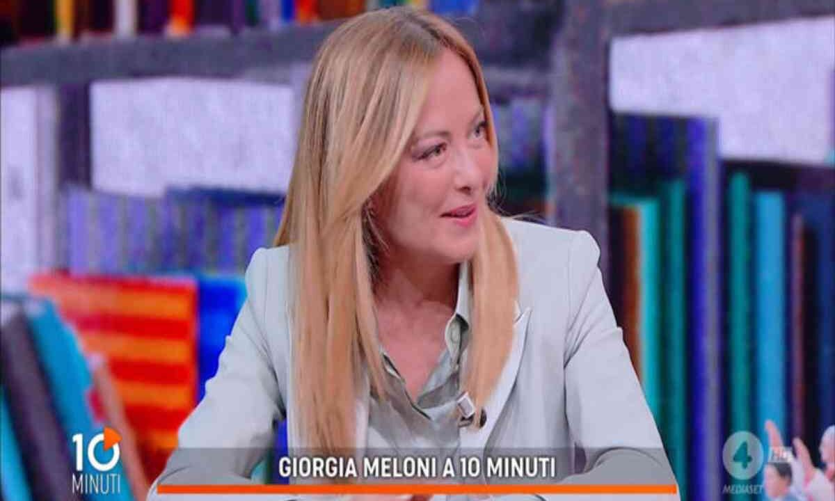 Giorgia Meloni a "10 minuti" di Nicola Porro