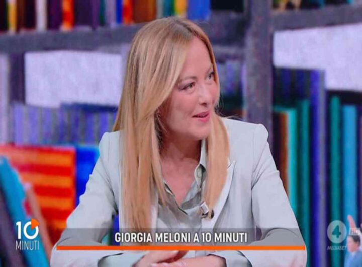 Giorgia Meloni a "10 minuti" di Nicola Porro