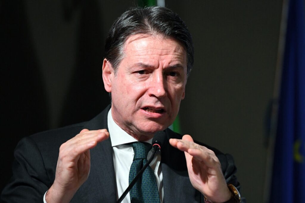 Il leader del Movimento 5 Stelle Giuseppe Conte